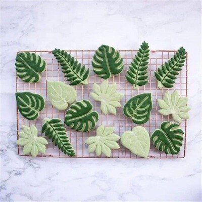 Cookie Plunger Cutter Carving Creative Leaves Embossing