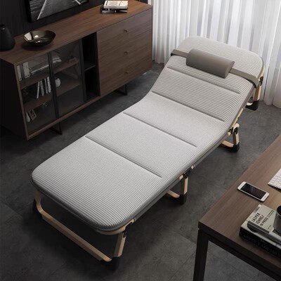 Outdoors folding bed portable lounge chair accompanying bed