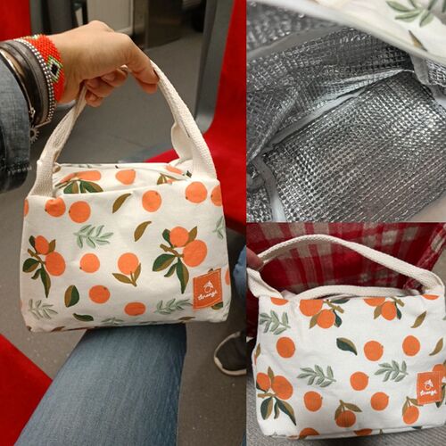 1 Pc Cute Fruit  Lunch Bag for Women Portable Insulated Lunc