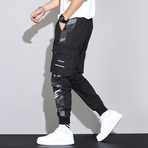 Spring Summer Multi-Pockets Camouflage Patchwork Mens Fashi