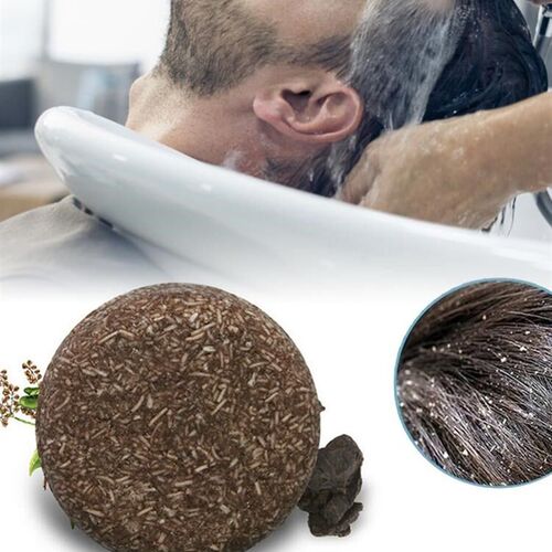 Hair Darkening Shampoo Bar Natural Handmade Soap Anti-mite A