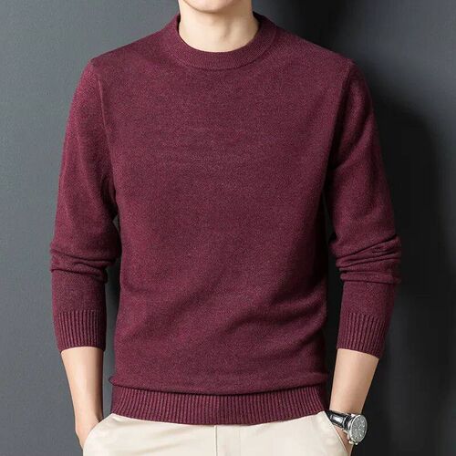 10 Colors Autumn and Winter Mens Thick Round Neck Sweater F