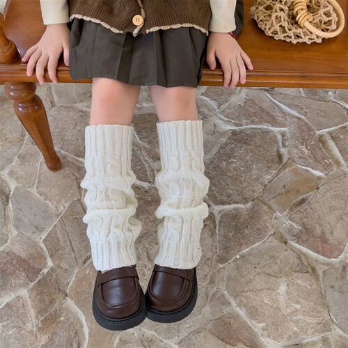 Kids Leg Warmers Knitted Leg Warmers Loose Socks Knee High L