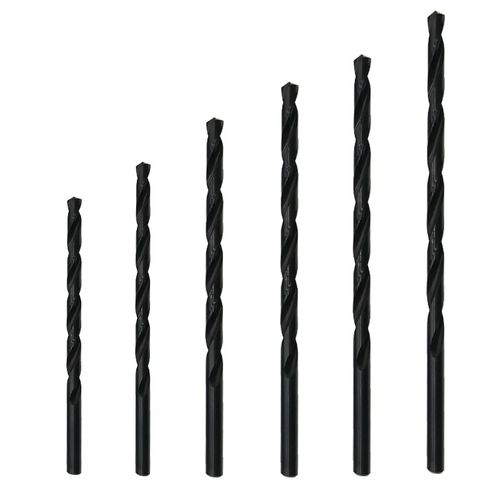 江苏万绥黑色直柄加长麻花钻头 52高速钢HSS加长钻头 200总长度