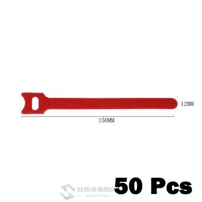 *50Pcs Reusable Fastening Cable Ties Hook Loop Cords Wire Or