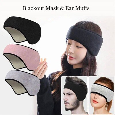Adjustable Sleeping Mask Blackout Ear Muffs For Sleeping Rel