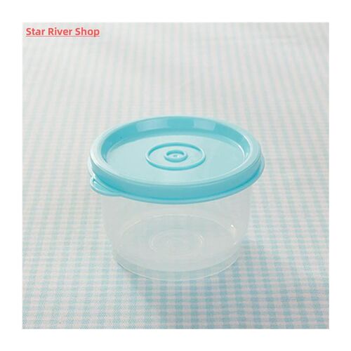 4pcs 160ml Small Plastic Crisper Round Food Container Lunch