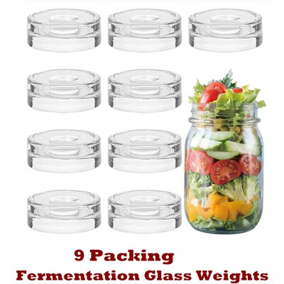 Fermentation Glass Weights Heavy Fermenting Lids Mason Jar