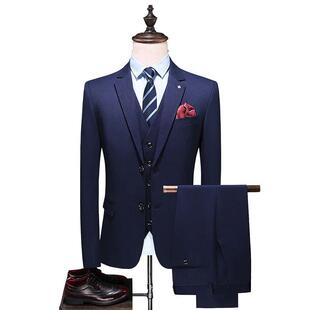 Men Boutique Suits Sets Groom Wedding Dress Suits Solid Colo