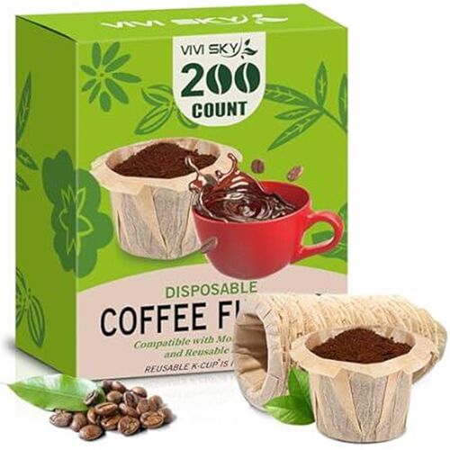 VIVI SKY Disposable K Cup Coffee Filters,200 Count Coffee