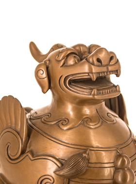 紫铜貔貅中式摆件 客厅玄关前台收银台办公室桌面装饰品开业送礼