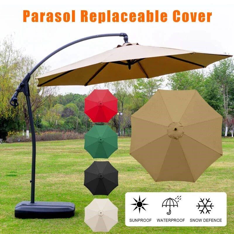 2/2.7/3 Meters Parasol Replacement Cloth Garden Parasol Cano