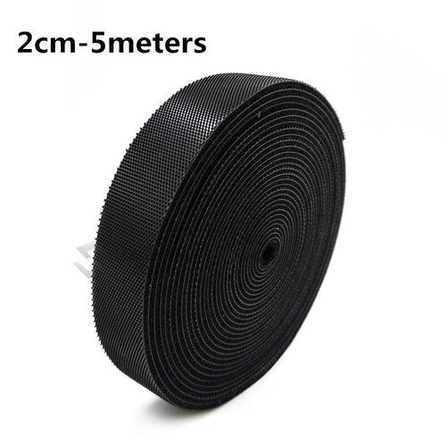 5m strong hook and loop self adhesive velcro reusable tape f
