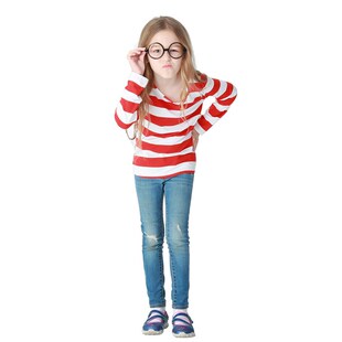 S-XXL Parent-Child Cartoon Where is Wally Waldo Costume Wald