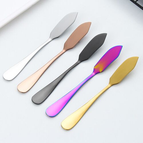 Butter Knife Cheese Dessert Jam Cream Gold Rose Knifes 抹刀