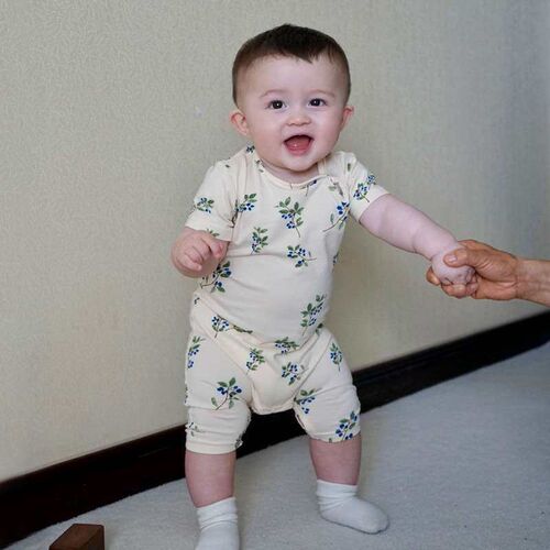Babys Short-sleeved jumpsuit Summer Thin Clothes for Boys a