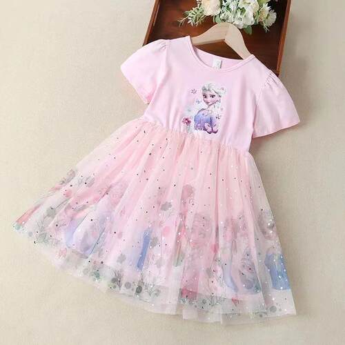 2025 New  Summer Kids Dress Clothes Pretty Girls Dresses Fro