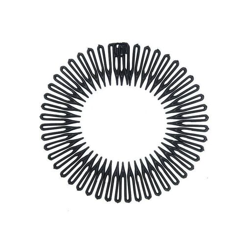 Women Plastic Full Circle Sretch Diamond Flexible Comb Teeth