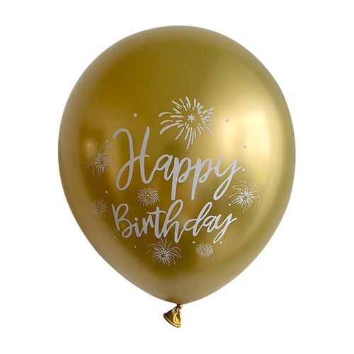 10pcs 12inch Chrome metallic latex balloons happy birthday p