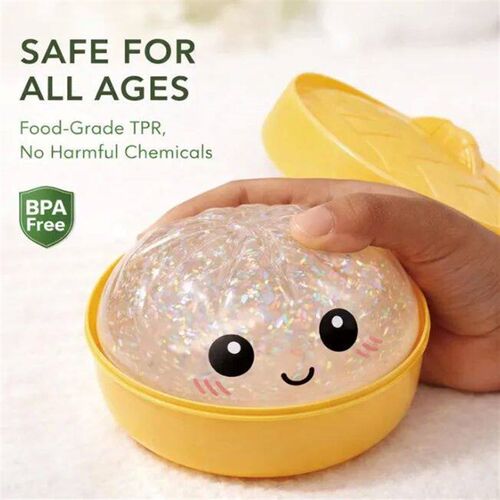 Colorful Glitter Dumplings Pinch Squishy Dumpling Toys Steam