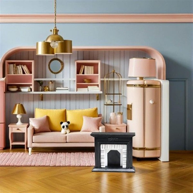 House Furniture Fake Fireplace Decoration Mini Model