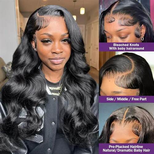 300% High Density 13x6 HD Transparent Body Wave Lace Frontal