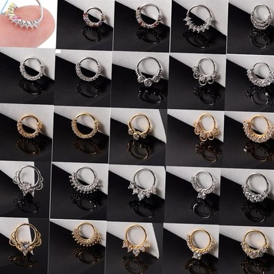 Nose Hoop Septum Gold Nose Rings Bendable Piercing Jewelry