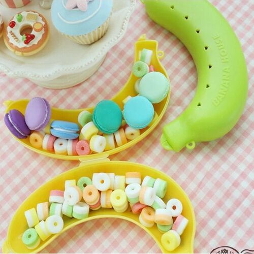 1PC Banana Trip Outdoor Travel Storage Box Cute Banana Case