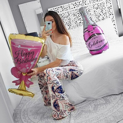 Big Helium Balloon Champagne Goblet Balloon Wedding Birthday