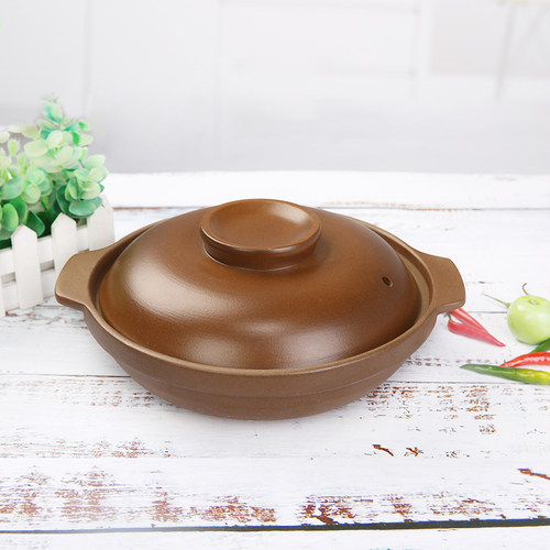 平定砂锅内无釉砂浅煲明火燃气陶瓷煲汤煮粥耐高温炖汤小沙锅商用