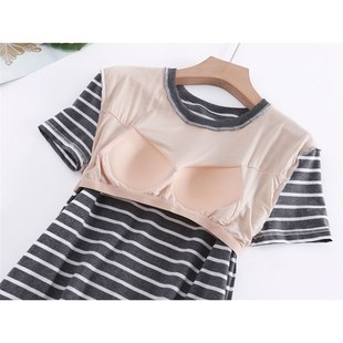 LORIOT Womens Striped Pajamas Sets Adjustable Nightwear Pyj