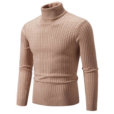 Men Winter Turtleneck Pullover Thermal Sweater男高领套头毛衣