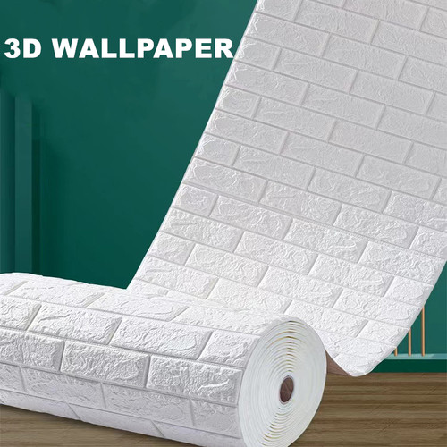 DIY 3D Wall er Wallpaper Roll Self Adhesive White Blue Pink