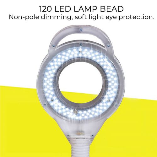 LED Magnifying Floor Stand Lamp Magnifier Pro 8x Diopter Adj
