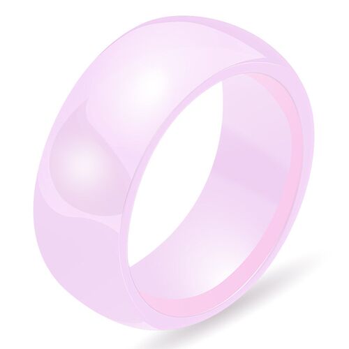 Black and white ceramic ring transfer ring simple men and wo