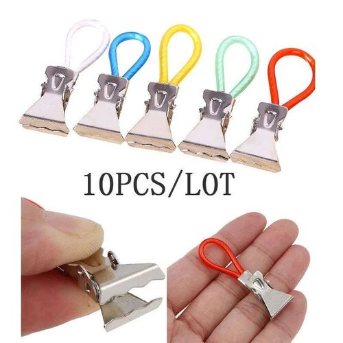 10Pc Clothes Pegs Stainless Steel Clothespins Colorful Laund