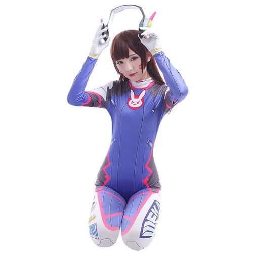 Dva Cosplay Costume Game Female Lycra 3D Printing Spandex Ha