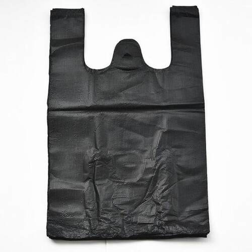 50pcs Black Carry Out Bags Gift Bag Retail Supermarket Groce