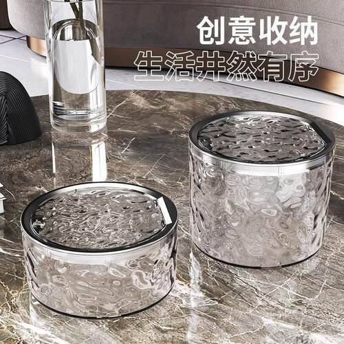 High-capacity, stylish, and luxurious desktop trash bin with
