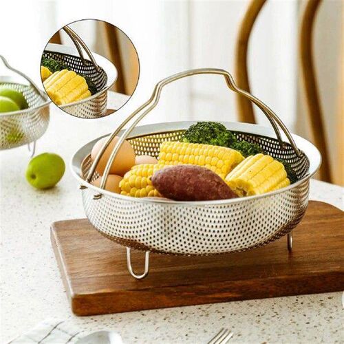 Stainless Steel Rice Steamer Steamer Basket with Handle