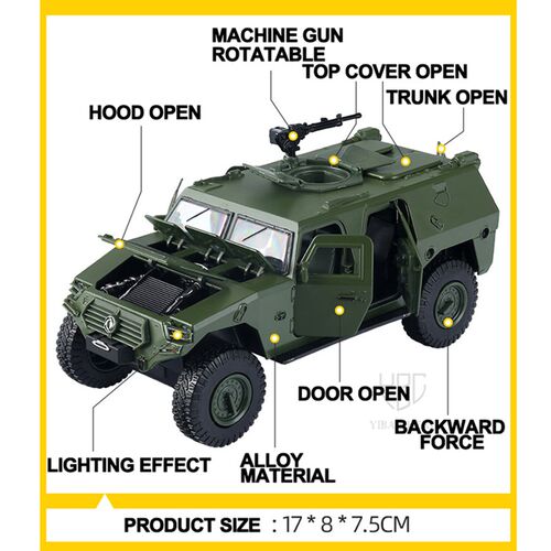 1/32 Chinese Dongfeng Warrior Armored Vehicle Alloy Model Me