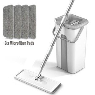 Household Flat wringer pads set with bucket and mop mops