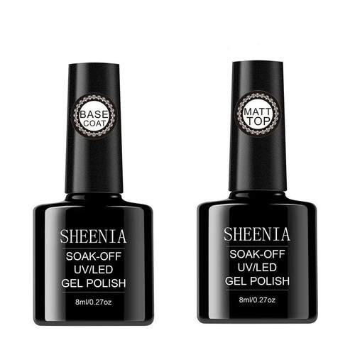 Nail Gel Set with Top coat Base coat and Matt Top Coat and P