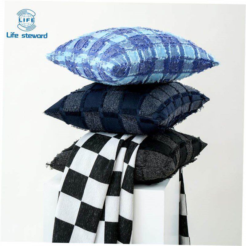 毛边方形流苏美式乡村靠垫腰垫靠枕抱枕套cushion cover pillow