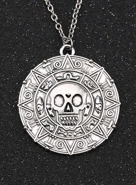 Pirates Of The Caribbean Necklace Jack Sparrow Aztec Coin Me