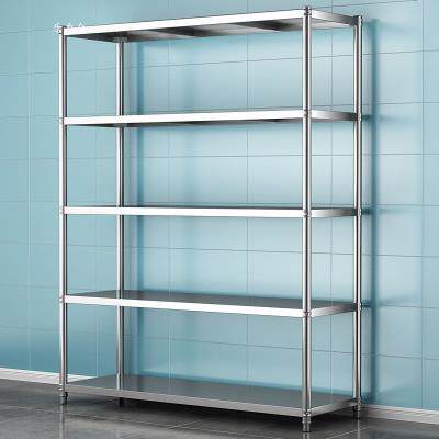 Stainless steel kitchen shelving floor shelves storage rack