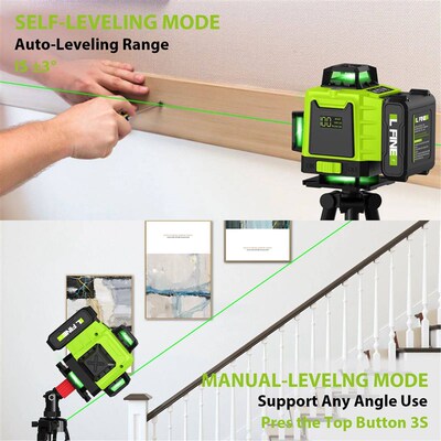 Lfine 4D 16 Lines 360Self-leveling Laser Levels with Tripo