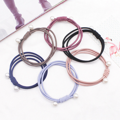 2022 Fashion Pearl Elastic Hair Bands multilayer hair ring t
