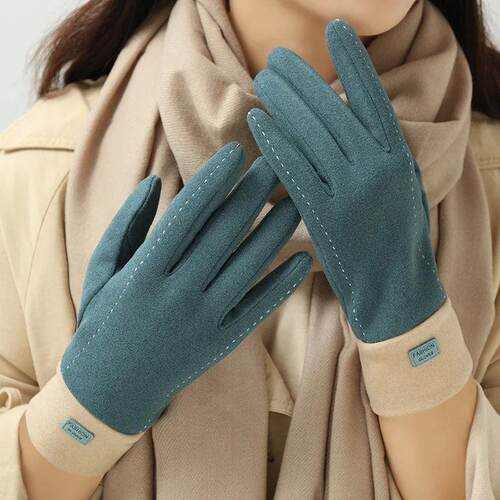 Women Winter Keep Warm Touch Screen Plus Velvet Inside Thick