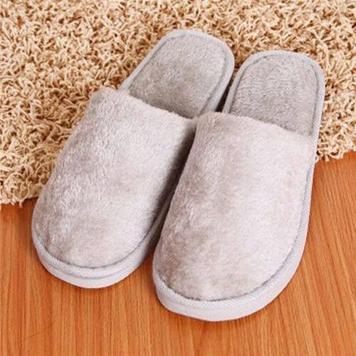 Soft Plush Cotton Slippers Shoes Autumn Winter Couple Unisex